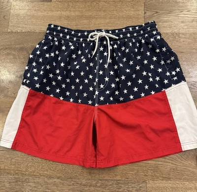 Southern Proper Men’s Swim Trunks, American Flag Print, Size Large - Image 1 of 4