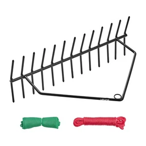 VEVOR 24x8.7 in Pond Aquatic Weed Rake Double-Sided Lake Weed Removal Rake 30ft - Picture 1 of 12