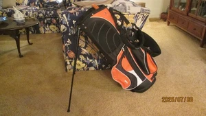 Used Mens Slazenger 7 Way Dual Golf Carry Stand Bag Nice 6 Pockets - Picture 1 of 8