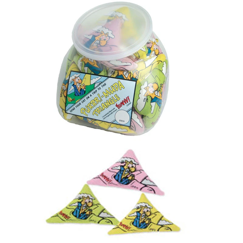 YEOWWW! DUCKYWORLD Yeowww Duckyworld Organic Catnip Toy Purrr!-Muda Triangles - Made in the USA