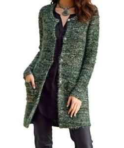 Longstrickjacke Long Strickjacke Damenstrickjacke Wollstrickjacke 46 - Bild 1 von 2