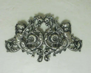 Rare William B Kerr Sterling Silver Art Nouveau Cherub Belt Buckle - Picture 1 of 7