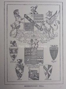 MOSBOROUGH HALL Derbyshire 1899 Print SCARSDALE HUNDRED Old Halls & Manors - Picture 1 of 2