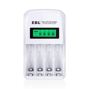 EBL LCD Battery Charger For Ni-MH Ni-CD AA AAA Rechargeable Batteries - Picture 1 of 8