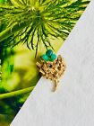 Christian Dior GROSSE 1966 Vintage Emerald Openwork Flower Leaf, Tree Brooch