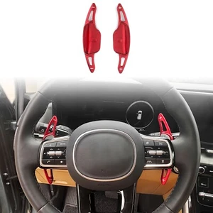 For Kia Forte Carnival Sorento Red Alloy Steering Wheel Shift Paddle Extension - Picture 1 of 6