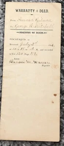 GARANTÍA ESCRITURA Gelman a Mitchell Julio 1896 Antiguo Original Escrito Estampado - Imagen 1 de 10