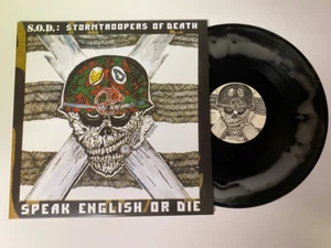 S.O.D. STORMTROOPERS OF DEATH SPEAK ENGLISH OR DIE 2XLP BLACK GREY VINYL NEW - Picture 1 of 3
