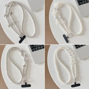 Love Heart Pearl Phone Lanyard Hanging Decoration Anti Loss Hanging Rope  Bag - Photo 1 sur 15