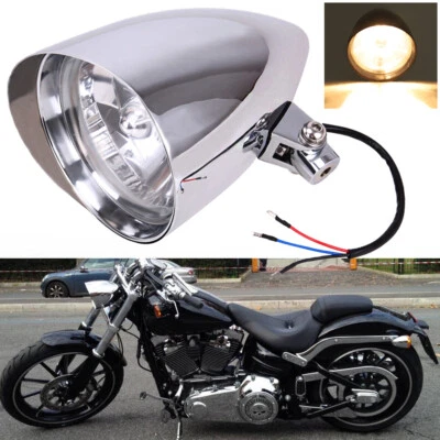 5.75" Bullet Headlight Assembly For Harley Sportster Cruiser Bobber Chopper Dyna - Image 1 of 4