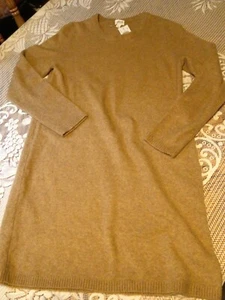 J. Vestido Suéter Tejido Crew~Marrón~Tostado~L~Jersey~Mangas Largas~¡NUEVO! - Imagen 1 de 12