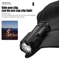 2000 Lumen Rechargeable Keychain EDCFlashlight Black for Outdoor Camping Hiking
