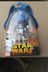 Star Wars Revenge of the Sith Clone Trooper  Green Action Figure 2005 NEW - Picture 1 of 2