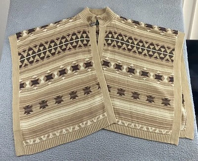 LRL Lauren Ralph Lauren L/XL Tostado Azteca Suroeste Suéter Pullover Manta EXCELENTE Foto 1 de 4