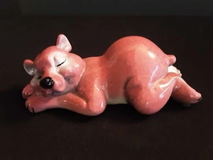 New Kitty's Critters Red Rupert Sleeping Bear Porcelain Rare - Picture 1 of 8