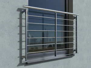 Französischer Balkon Fenstergitter Absturzsicherung Modell Line Edelstahl - Bild 1 von 2