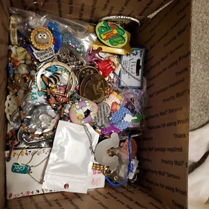 Med Flat Rate Junk Drawer Craft Lot Mixed Jewelry Pins Badges 7.6 Lbs Pounds #1 - Picture 1 of 9