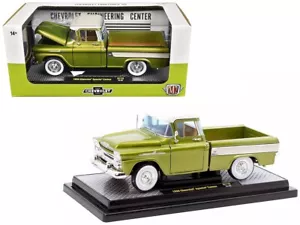 1958 Chevrolet Apache Cameo Pickup Truck Olive Green Metallic - Picture 1 of 3