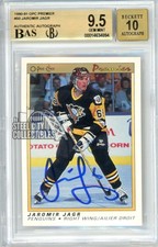 Jaromir Jagr 1990-91 O Pee Chee Premier Auto Rookie Card BGS 9.5 BAS 10 - 4894