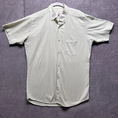 Fred Perry Shirt Men’s Medium Sage Green Textured Oxford Short Sleeve Casual - Image 1 of 4