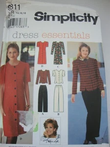 Simplicity 9811 MISSES DRESS TOP PANTS NEW UNCUT Sew Pattern Sz 14 - 18 OOP - Picture 1 of 1