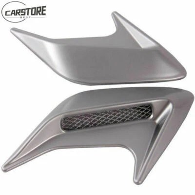 A+ Hágalo usted mismo Coche Auto Plateado Decorativo Ventilación Lateral Flujo de Aire Guardabarros Admisión Pegatinas Nuevo Foto 1 de 4