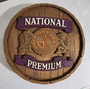 Vintage National Premium Beer Keg Sign / Carling National Brewing Inc. Balt. MD - Picture 1 of 8