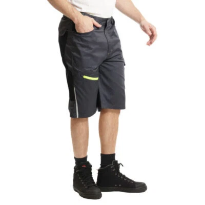 Lee Cooper LCSHO811BLK Shorts Work wear Hi-Vis Stretch Cargo Multi Pockets-Black - Image 1 of 3