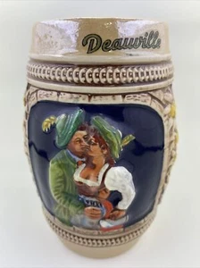 Gerz W Germany Raised Beer Stein Tankard Super Kiss Hochgenuss Man Maiden Wench - Picture 1 of 12