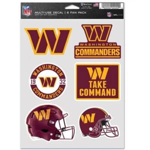 Washington Commadners Logo - Sheet Of 6 Vinyl Stickers - Picture 1 of 1