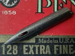 Vintage Esterbrook 128 Extra Fine Elastic Dip Pen Nib EF Calligraphy & Drawing - Picture 1 of 1