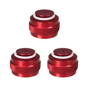 Protector de válvula de tanque de paintball sin miedo / protector de hilos - rojo - paquete de 3 - Imagen 1 de 1