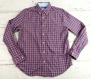 Nautica Blue Sail Casual Button-Up Shirt Sz M Plaid - Men's Long Sleeve EUC - Picture 1 of 6