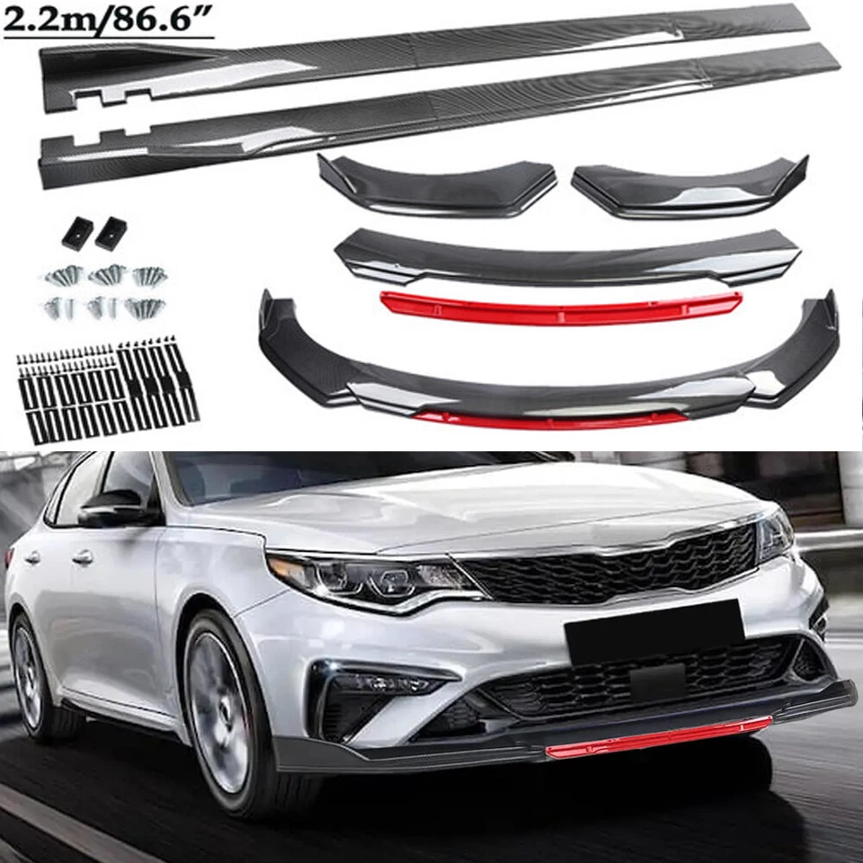For 2011-19 Kia Optima Front Bumper Lip Spoiler Splitter Body Carbon Fiber Style Foto 1 de 4