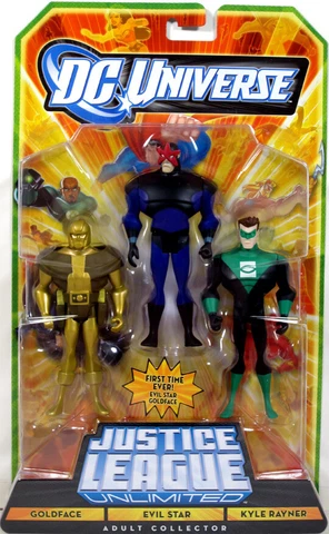 Justice League Unlimited 3-Pack GOLDFACE EVIL STAR KYLE RAYNER Figure Set New! Cover