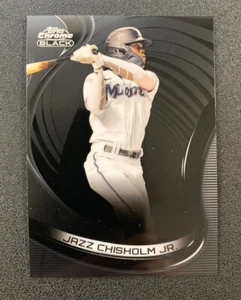 2022 Topps Chrome Black Baseball Base Card #100 Jazz Chisholm Jr. - Picture 1 of 2