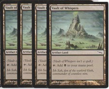 Top 4 x Vault of Whispers/Tomb-Mirrodin-English ** Artifact Land **