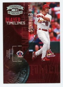 Donruss Throwback Threads Jim Edmonds Player Timelines Spectrum #/100 #PT18 2005 - Imagen 1 de 1
