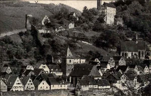 Hirschhorn Neckar alter Heimatbeleg im Postkarten-Format ~ 1940 Gesamtansicht - Bild 1 von 2