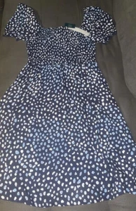 ROXY Hello Petal Blue Indigo Mini Dress Size XS MSRP$56.00👗 - Picture 1 of 12