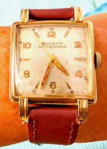 Rare Gents Swiss 1952 10K RG Bulova Self Winding cal 10 CMC 17j Watch Serviced - Picture 1 of 11