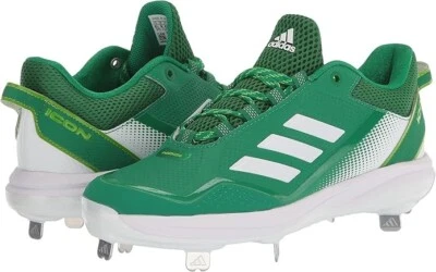 Chuteiras de beisebol masculinas Adidas Icon 7 metal tamanho 8.5 equipe semi sol verde/branco - Imagem 1 de 4