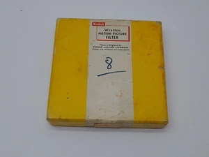 KODAK WRATTEN YELLOW 8 4X4" SQUARE GLASS MOTION PICTURE FILTER IN ITS BOX - Picture 1 of 5