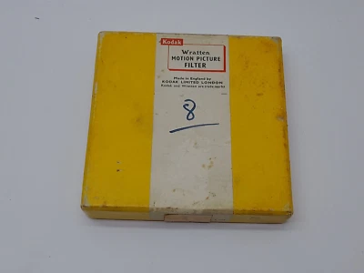 KODAK WRATTEN  YELLOW 8 4X4" SQUARE GLASS MOTION PICTURE FILTER IN ITS BOX - Image 1 of 4
