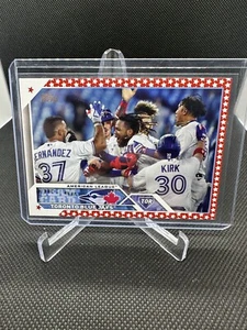 2023 Topps #84 Toronto Blue Jays Independence Day /76 Red White Stars - Picture 1 of 2