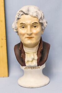 Lefton China US President Thomas Jefferson Porcelain Bust Monticello