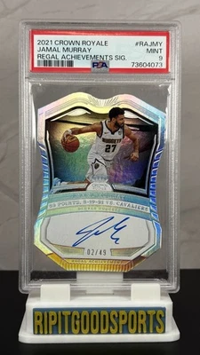 Jamal Murray 2021 Crown Royale #RAJMY Regal Achievements Signatures /49 PSA 9 - Image 1 of 3