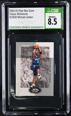 2002-03 Fleer Box Score Michael Jordan #CM30 Classic Miniatures CGC 8.5 - Image 1 of 2