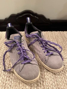 Adidas Stan Smith Tenis Años 80 Hombres Talla 8 Joker Púrpura Gris Retro Raro - Imagen 1 de 8