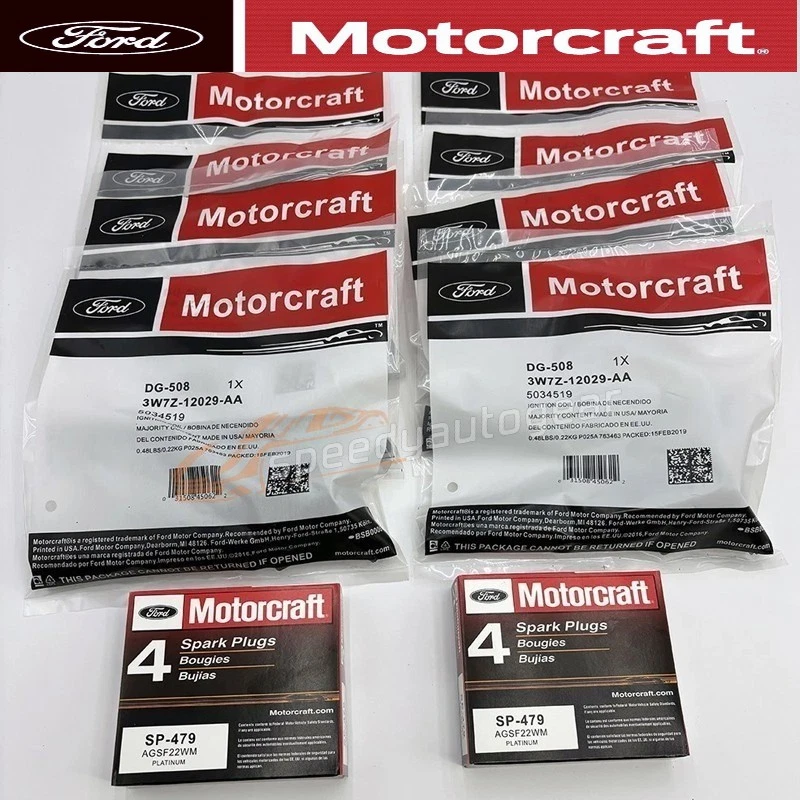 8Set OEM Motorcraft Ignition Coil DG508 &Spark Plug SP479 For Ford F150 4.6 5.4L - Image 1 of 4